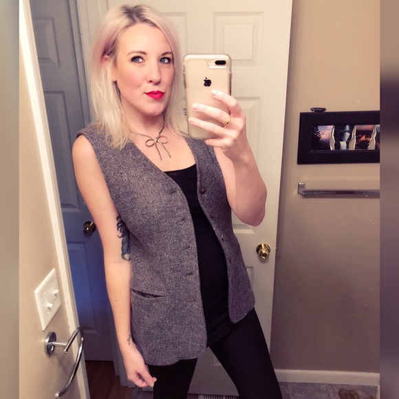 Vintage Jackets & Blazers - Killer, VINTAGE, LIZ SPORT, wool blend vest!!